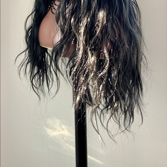 A Pretty “Put On & Go” Long Black Premium Fiber Headband Wig - Daily Wear/Event - Picture 6 of 16